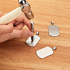 304 Stainless Steel Rectangle Big Pendants STAS-BC0001-05P-4