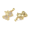 Brass Micro Pave Cubic Zirconia Pendants KK-P266-09G-2