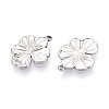 304 Stainless Steel Flower Pendants STAS-T067-55P-2