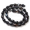 Natural Striped Agate/Banded Agate Dyed & Heated Beads Strands G-B106-A16-02-3