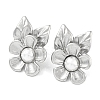 304 Stainless Steel Flower Stud Earrings EJEW-M233-05P-1