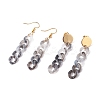 Chunky Acrylic Curb Chain Long Drop Earrings EJEW-JE04772-02-1