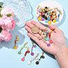 28Pcs 6 Style Alloy Enamel Smiling Face Pendant Decorations HJEW-YW00173-5