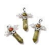 Natural Unakite Pendants G-B033-01P-16-1