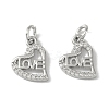 Brass Micro Pave Clear Cubic Zirconia Pendants KK-S367-14B-1
