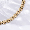 304 Stainless Steel Panther Chain Bracelets for Women BJEW-C076-03G-2