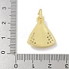 Brass Micro Pave Clear Cubic Zirconia Pendants KK-M300-12G-01-3