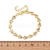 Brass Micro Pave Clear Cubic Zirconia Link Bracelets for Women BJEW-D342-01G-5