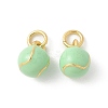 Brass Enamel Pendants KK-P294-38G-04-1