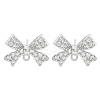 Brass Clear Cubic Zirconia Stud Earring Findings LS-KK-A238-02A-P-1