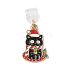 Christmas Theme Alloy Enamel Charm Mobile Straps HJEW-JM03452-4