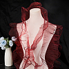 10 Yards Lucency Polyester Pleated Lace Trim OCOR-GF0004-74H-1