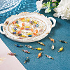 50Pcs 5 Colors Electroplate Glass Faceted Rectangle Connector Charms KK-TA0003-31-5