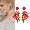 1 Pair Resin Wing Dangle Stud Earrings EJEW-LP0001-23B-1