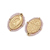 Synthetic Luminous Stone Wrapped 304 Stainless Steel Pendants STAS-L022-490G-01A-2