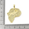 Brass Micro Pave Cubic Zirconia Pendants KK-E111-22G-3