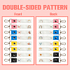 PU Leather & Cotton Name Marker Keychain AJEW-WH0514-011-3