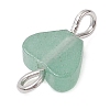 Natural Green Aventurine/Amethyst/Rose Quartz/Sodalite/Red Jasper Connector Charms PALLOY-JF03182-02-5