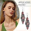 2 Pairs 430 Stainless Steel Leaf Dangle Earrings EJEW-TA0001-83C-8