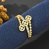 Brass Micro Pave Clear Cubic Zirconia Cuff Rings LS-RJEW-M029-02G-3