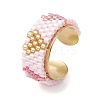 Glass Seed Beads Cuff Rings RJEW-MZ00016-02-1