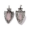 Natural Rose Quartz Faceted Big Pendants G-L524-03AS-08-2