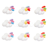 30Pcs 5 Colors Resin Cabochons RESI-CJ0001-187-1