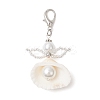 Angel Clam Shell Pendant Decoration HJEW-MZ00246-02-2