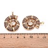 Brass Micro Pave Clear Cubic Zirconia Enamel Pendants KK-T071-28G-01-3