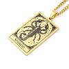 304 Stainless Steel Tarot Pendant Necklaces NJEW-A026-01G-08-2