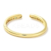 Brass Micro Pave Clear Cubic Zirconia Cuff Bangles BJEW-Z061-23C-3