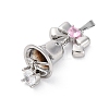 Rack Plating Brass with Cubic Zirconia Pendants KK-Q010-15P-2