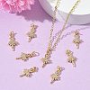 SHEGRACE Brass Micro Pave Cubic Zirconia Pendants XGRQ3D848-486G-5