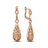 SHEGRACE Fashion Real 18K Gold Plated Dangle Brass Leverback Earrings JE63A-2
