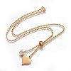 304 Stainless Steel Pendant Necklaces NJEW-P252-03G-1