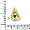 Rack Plating Brass Micro Pave Green Cubic Zirconia Pendants KK-C047-01B-G-3