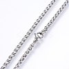 Non-Tarnish 304 Stainless Steel Wheat Chain Necklaces LS-NJEW-F227-05P-04-2