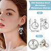 30Pcs 304 Stainless Steel Rhinestone Chamrs STAS-BBC0004-06-2