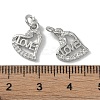Brass Micro Pave Clear Cubic Zirconia Pendants KK-S367-14B-3