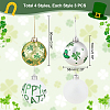 Saint Patrick's Day Theme Plastic & Polyester Ball Pendant Decorations AJEW-WH0299-34-2