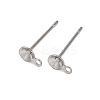 Anti-Tarnish 304 Stainless Steel Stud Earring Findings STAS-S151-01P-F-1
