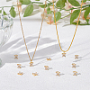 16Pcs Brass Micro Pave Clear Cubic Zirconia Pendants ZIRC-UN0001-11-2