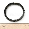Square Natural Silver Obisdian Beads Stretch Bracelets for Women Men BJEW-C097-06P-5