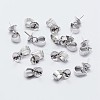925 Sterling Silver Cup Pearl Bail Pin Pendants STER-F036-07S-6mm-1
