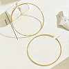 Stylish 201 Stainless Steel Exaggerated Ring Hoop Earrings YK5940-2