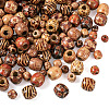 300Pcs 3 Style Wooden Beads WOOD-PJ0001-04-11