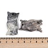 Natural Picasso Jasper Owl Carved Pendants G-C157-01B-3
