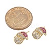 Christmas Rack Plating Brass Cubic Zirconia Stud Earrings EJEW-K245-55B-G-5