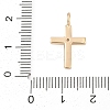 Brass Pave Clear Cubic Zirconia Pendants LS-KK-Q096-07B-G-3