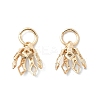 Flower Rack Plating Brass Filigree Bead Cap Bails KK-L102-27G-01-1